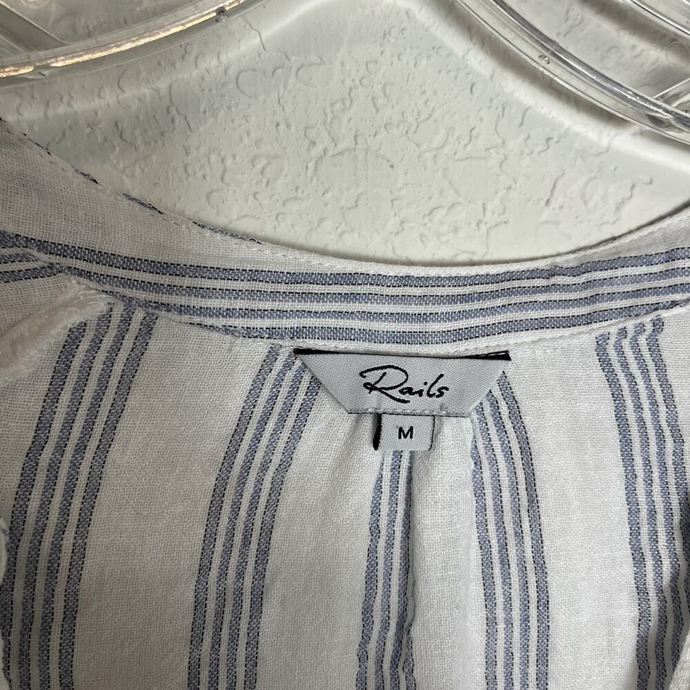 Rails Marti Cayman Stripe Linen Blend Peplum Hem … - image 4